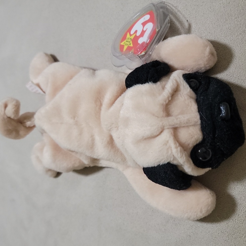 Ty Beanie Baby Pugsly The Pug Dog